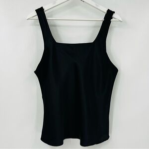 Sears Vintage Elegant Black Women's Dressy Satin Tank Size Medium